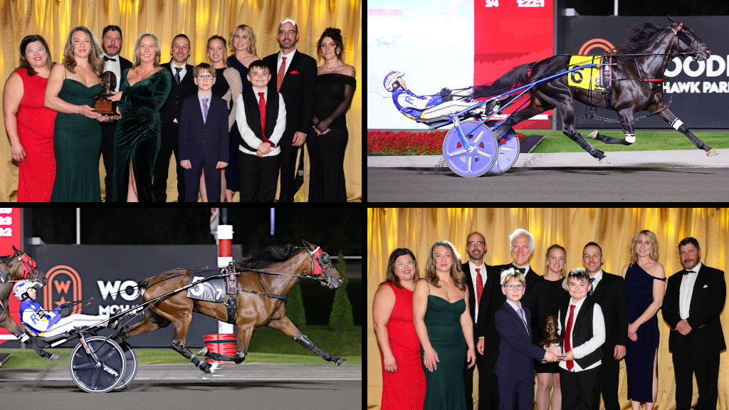 Trainer Luc Blais had a pretty good feeling that Emoticon Legacy would have him making an on-stage appearance at this year's O'Brien Awards. A second O'Brien Award after a career year in 2025 was a pleasant surprise → t.ly/7pbQI #harnessracing