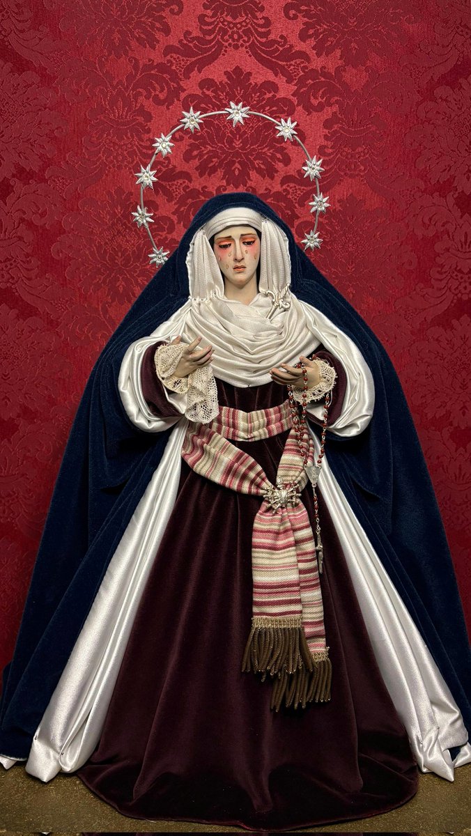 Mi Virgen de los Dolores vestida de hebrea para la Cuaresma