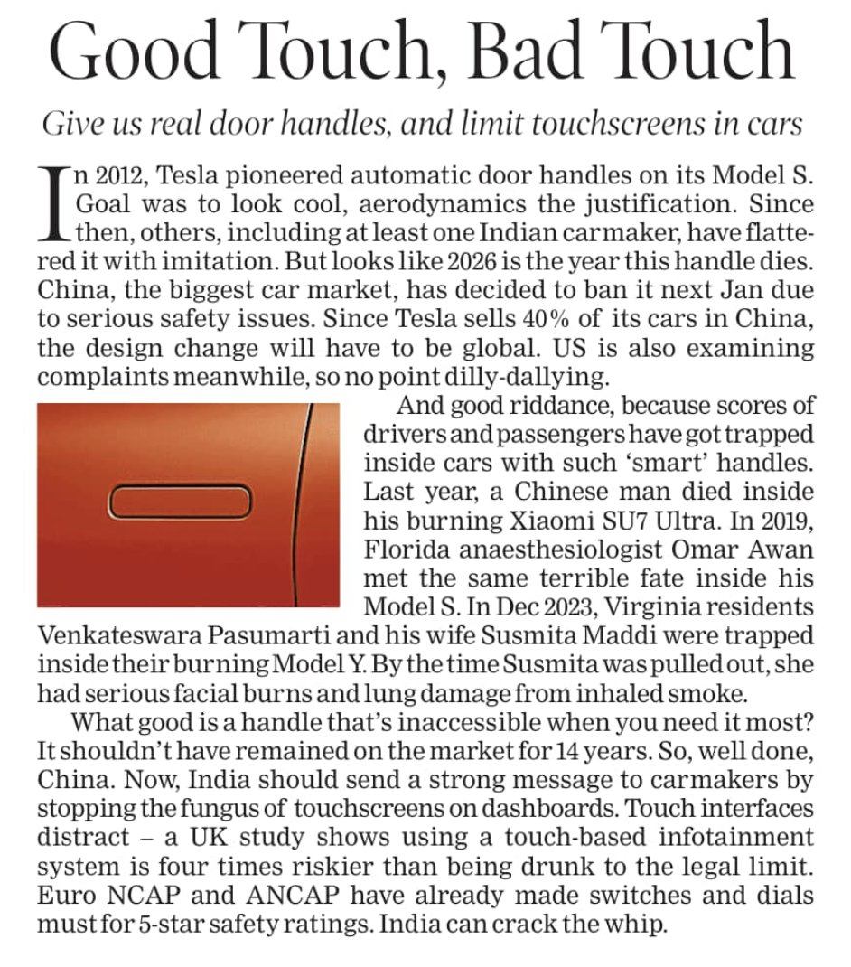 UrveshDesigns's tweet photo. Personally I always liked the old school mechanical knobs and buttons when it came to cars. 

Last paragraph is a must read. @volklub your thoughts?

Article Credit: @timesofindia 7.2.25 https://t.co/2LMA9Gv1Z9