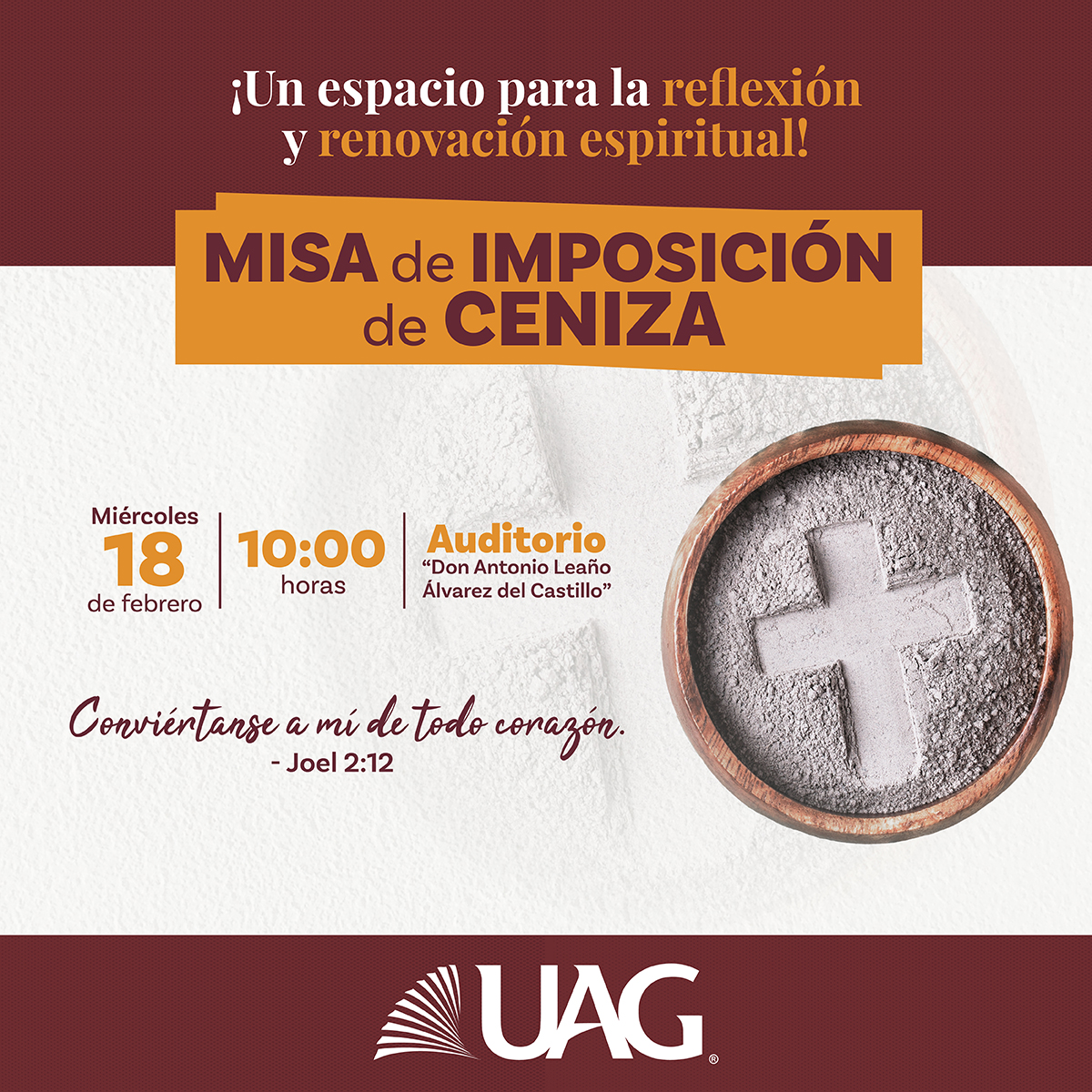 ¡Únete a la 𝗶𝗺𝗽𝗼𝘀𝗶𝗰𝗶ó𝗻 𝗱𝗲 𝗰𝗲𝗻𝗶𝘇𝗮𝘀! ⛪️✨

Un espacio para la 𝗿𝗲𝗳𝗹𝗲𝘅𝗶ó𝗻, 𝗿𝗲𝗻𝗼𝘃𝗮𝗰𝗶ó𝗻 y 𝗲𝘀𝗽𝗲𝗿𝗮𝗻𝘇𝗮. 

Te esperamos para iniciar este camino de espiritualidad en comunidad. 🌿🕊️