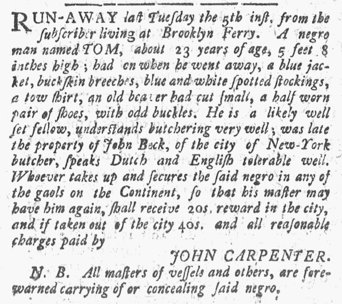 Newspapers published during the era of the American Revolution contributed to the perpetuation of slavery.

Adverts 250 Project: Slavery Advertisements Published 250 Years Ago Today on March 27, 1776
<a href="/SlaveAdverts250/">Slavery Adverts 250</a> #Adverts250

View them here: adverts250project.org/2026/03/27/sla…
