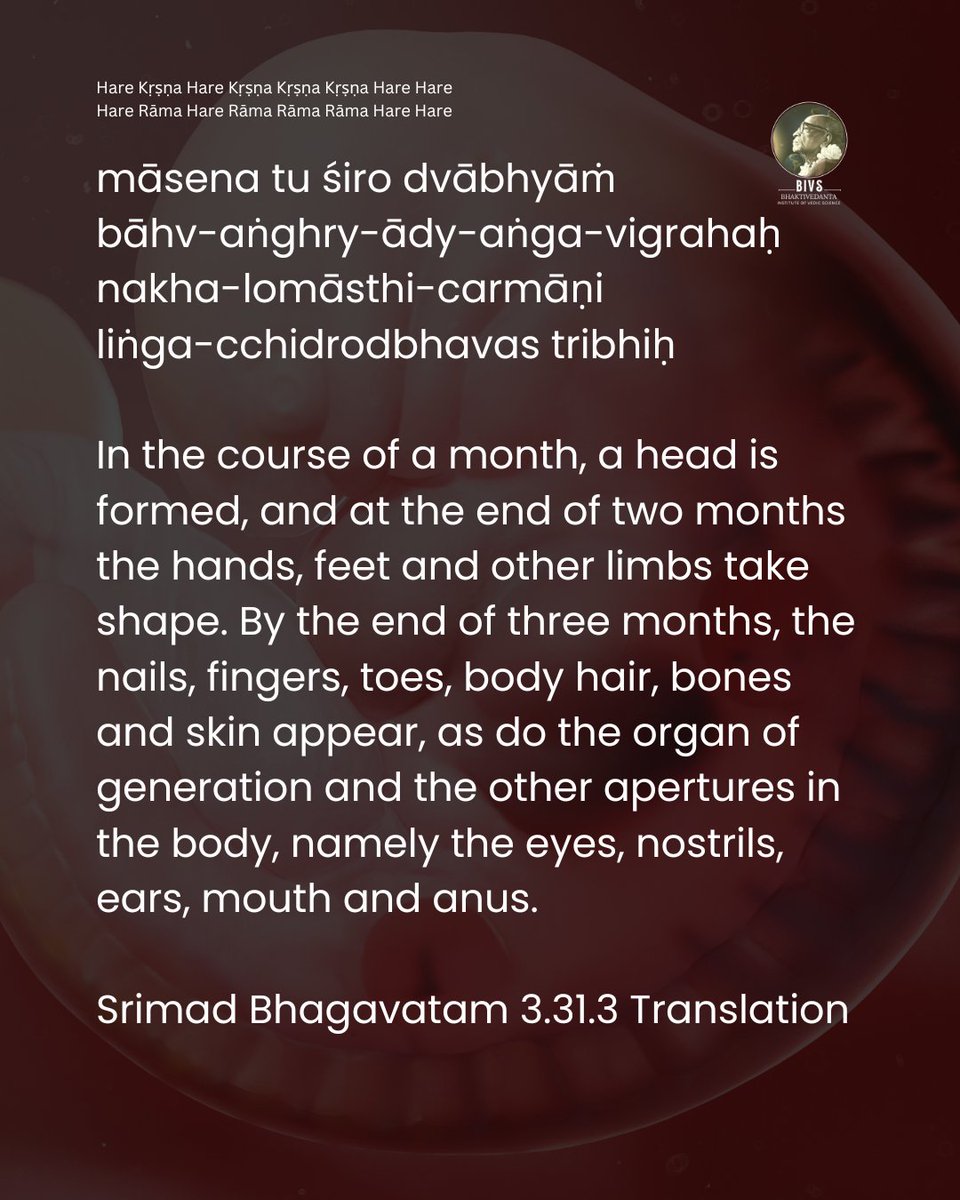 BIVScience's tweet image. Thousands of years ago, Srimad Bhagavatam described the journey of life in the womb, long before modern microscopes existed.

Vedic wisdom and modern science sometimes meet in the most fascinating ways. 

#SrimadBhagavatam #DidYouKnow #AncientWisdom #ScienceAndSpirituality