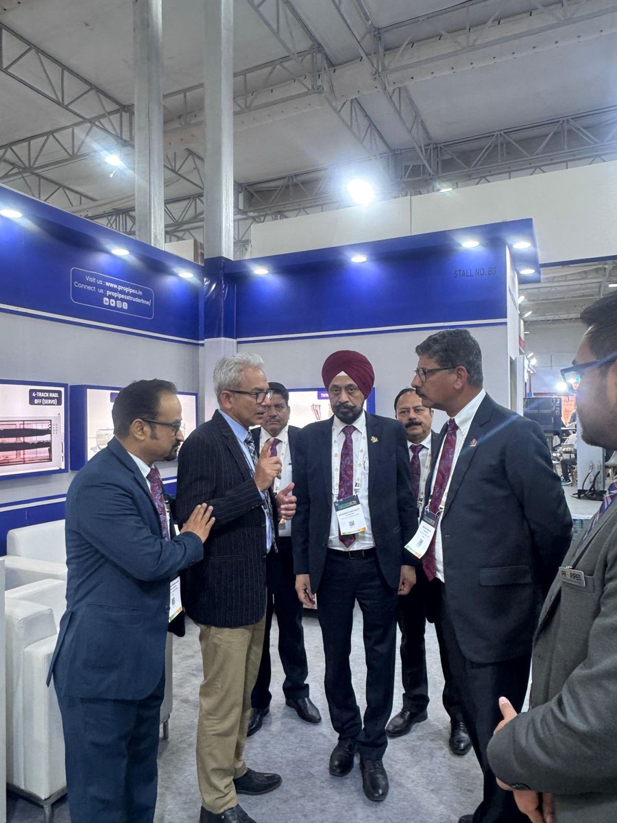propipesXtruder's tweet image. It was a privilege to host the HMEL leadership team at the Propipes booth to discuss our indigenous OPVC extrusion technology and its role in shaping sustainable, global water infrastructure at #PLASTINDIA2026.

#MakeInIndia #PVC_O #OPVC #SustainableInfrastructure