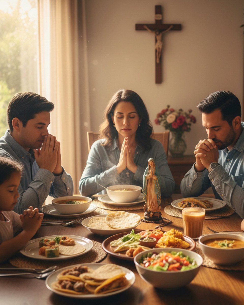 CarlRamirezA's tweet image. A veces vamos tan rápido que olvidamos lo más importante: Agradecer. Rezar antes de comer no es solo una costumbre antigua, es un acto de rebeldía contra un mundo que quiere que vivas en piloto automático. Normaliza darle gracias a Dios antes de consumir alimentos. 🙏🏻✝️