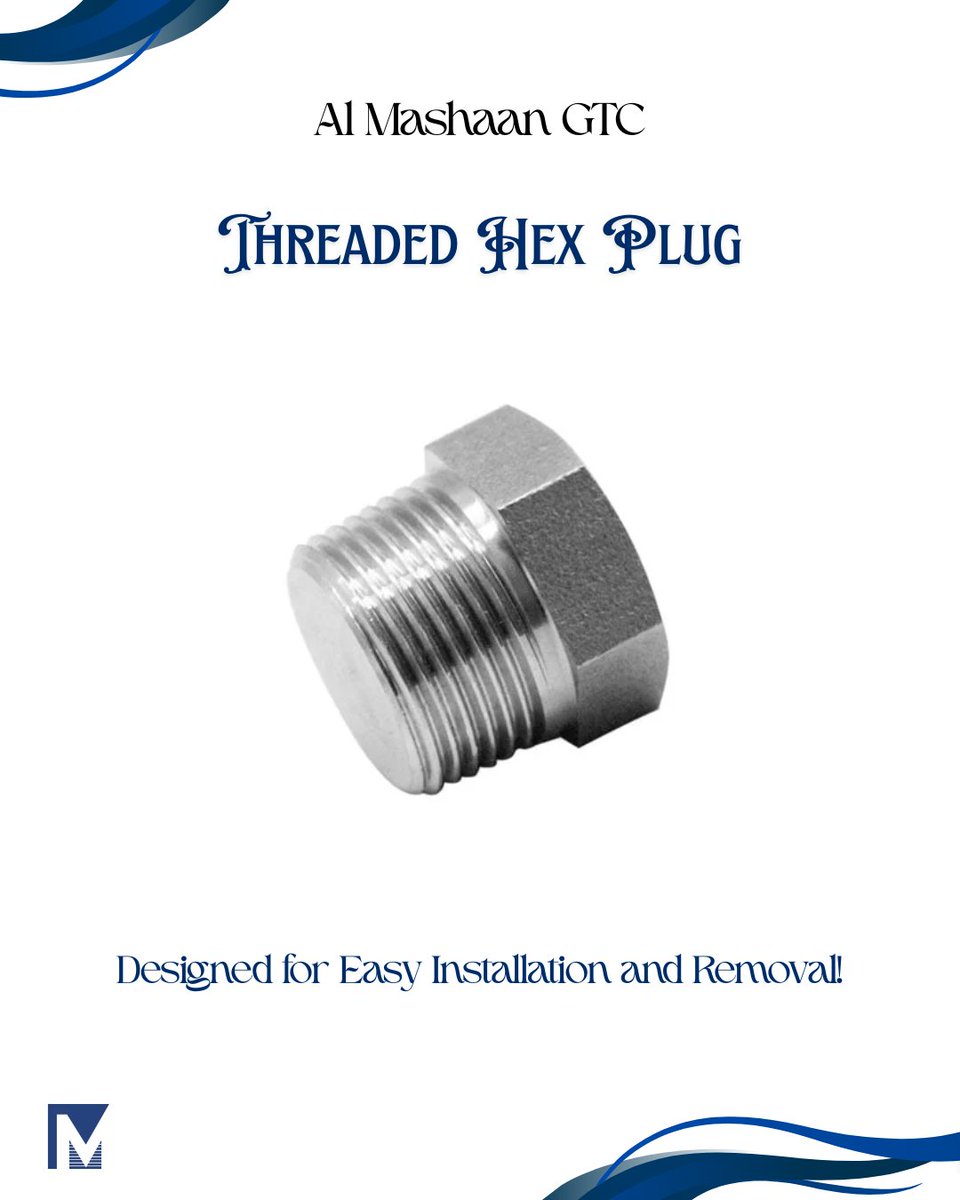 almgtc_co's tweet image. Plug your system with ease. Our Threaded Hex Plugs feature a hexagonal head that allows for secure tightening with standard wrenches.

#HexPlug #ThreadedPlug #PipeFittings #Plumbing #IndustrialPiping #Engineering #AlMashaanGTC #Kuwait
