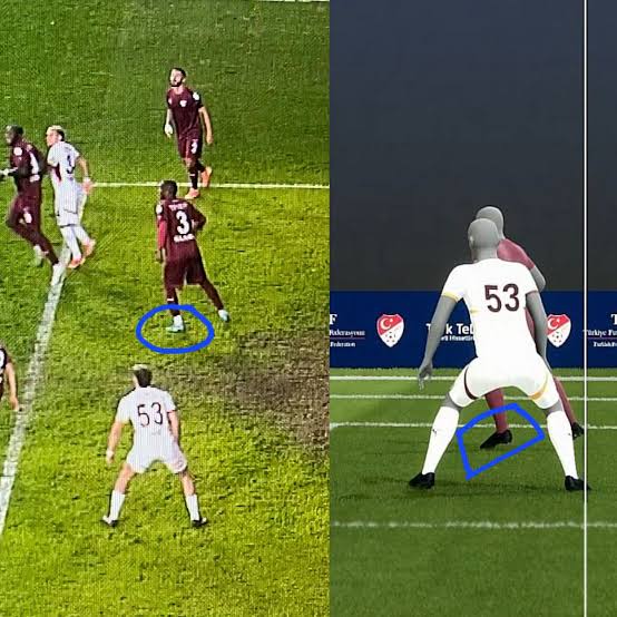 Hatayspor-galatasaray  ofsayt çizgisi 
Demekki oluyormuş