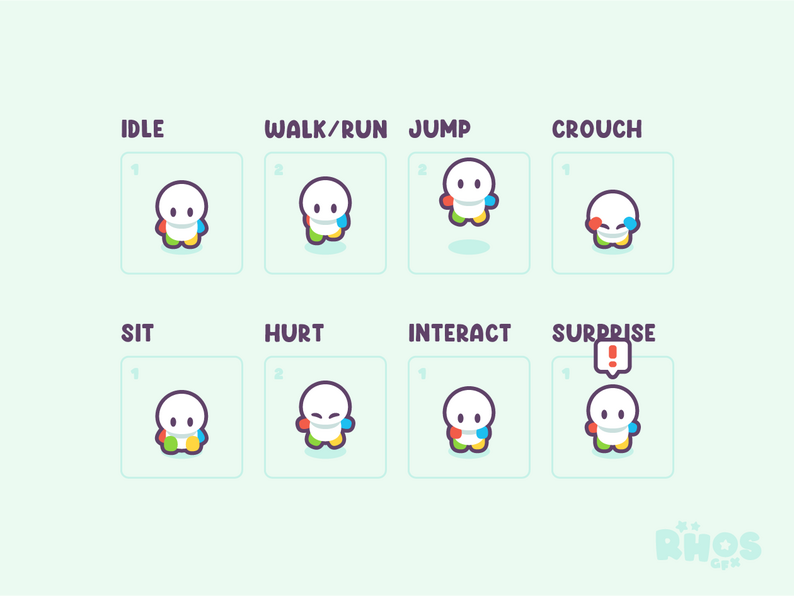 RhosGFX's tweet image. just a small update today - i made the vector character template pack free :) 

#gameassets #gamedev