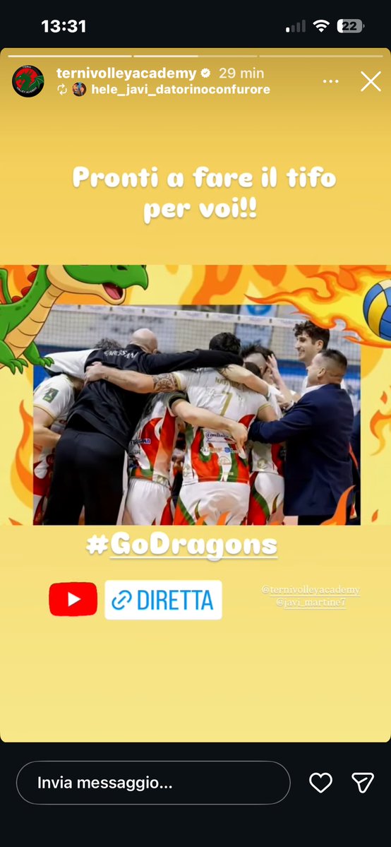 Come ad ogni partita #goDragons