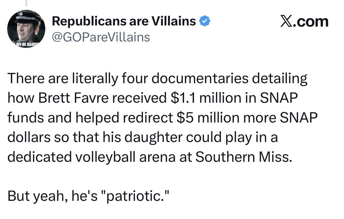 AuthorEvleon's tweet photo. @BrettFavre This you Paying back favors🤔 https://t.co/NTOOssoaA4