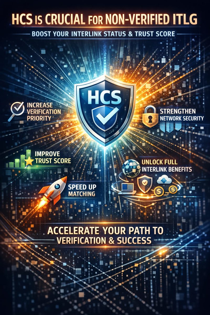 finny6833's tweet photo. HCS isn’t optional for ITLG it’s leverage.boosts verification priority,trust score,and matching speed whilehardening network security.HigherHCSfaster access to the full InterLink ecosystem #InterLink #ITLG #ITL #ITLX @tengkuanis33042 @inter_link @Chakri_prince11 #C_Interlinklabs https://t.co/Q6chBOP2KE