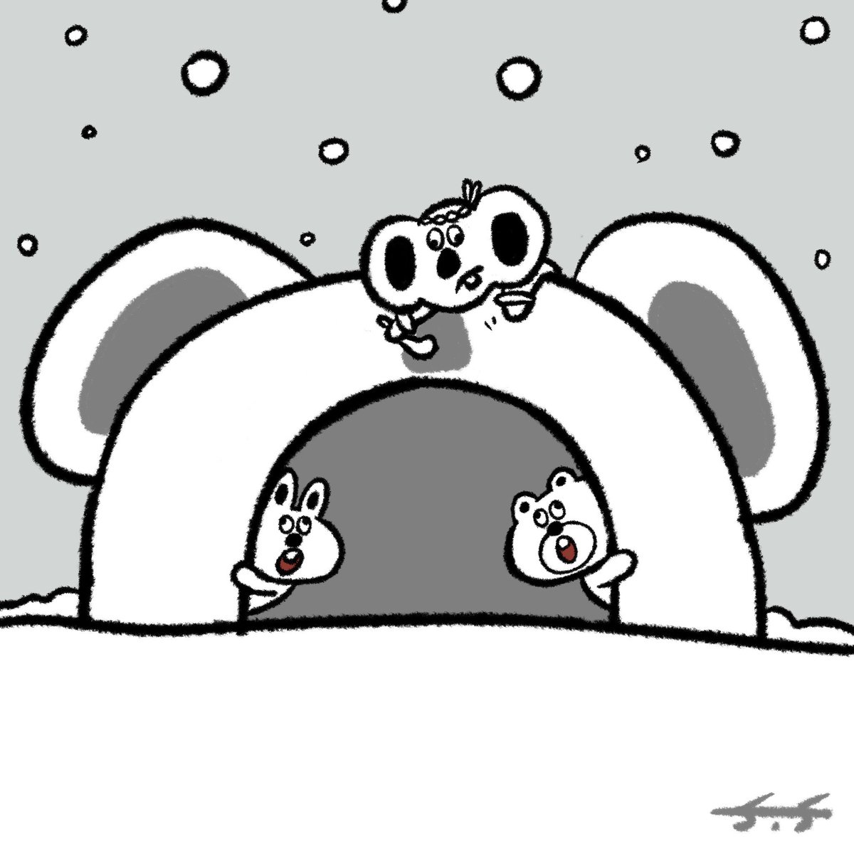 あたたかくしてね。 #イラスト #ゆるい絵 #ゆるいイラスト