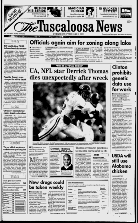 PrideOfTheTide's tweet photo. Where have you gone Derrick Thomas, 
a nation turns its lonely eyes to you
(1/1/1967 - 2/8/2000)
Please take a moment today https://t.co/l6CjNkImH4