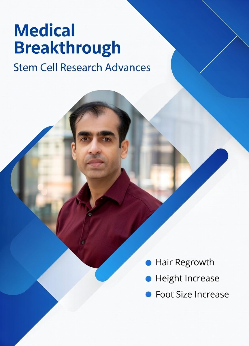 Hair rejuvenation later in life is uncommon, especially when observed alongside other changes in Muhammad Qasim.