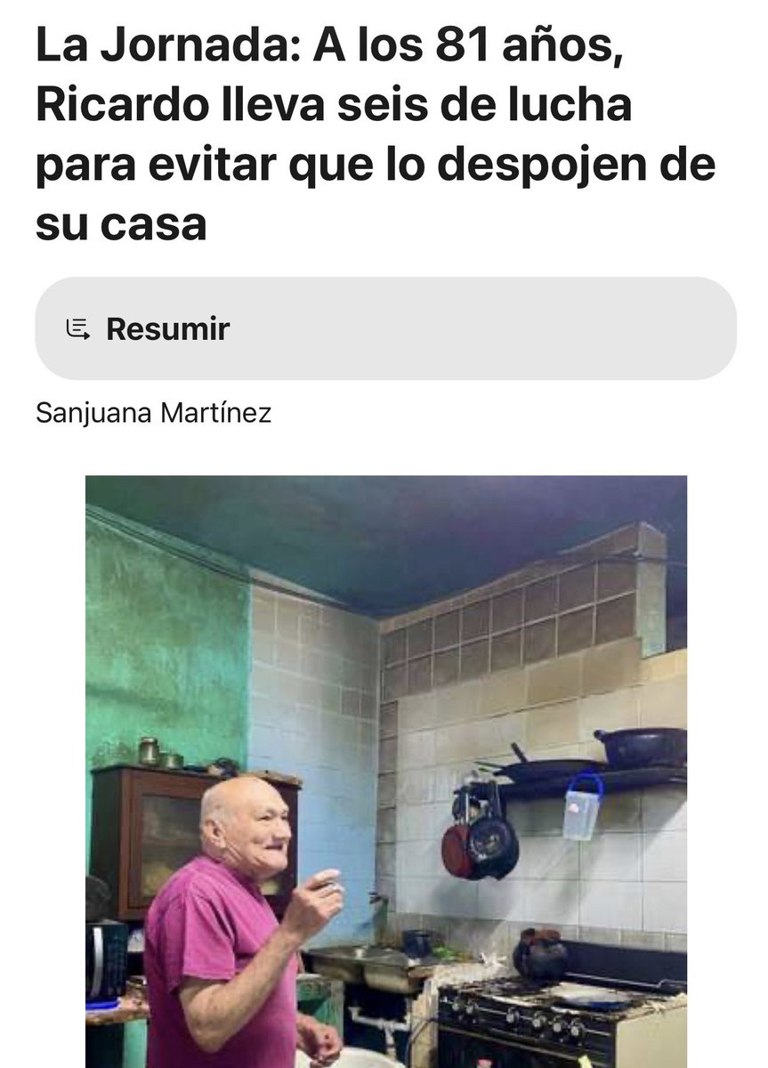 Ricardo tiene 81 años. Vive en la misma casa desde hace más de 60. Le dio una embolia, habla con dificultad, camina como puede. Y aun así, desde hace seis años, su vida no es la vejez: es una guerra. Una guerra para que no lo saquen “a la brava” de su casa con un papel falso y un