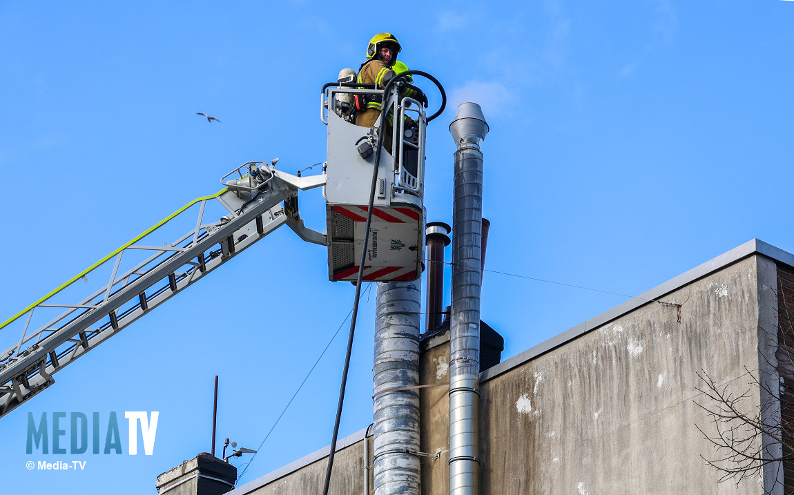 Brand in afzuiginstallatie bij restaurant in Rotterdam