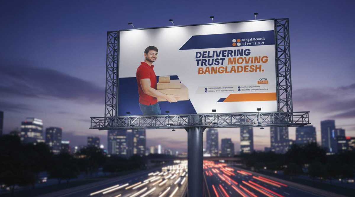 PannaSunia's tweet photo. Modern billboard design for a logistics brand focused on trust, speed, and nationwide reach.
📷 Clean layout | Strong typography | Corporate branding
#graphicdesigner #billboarddesign #LogisticsBranding #outdooradvertising https://t.co/PX9HUqIRK5