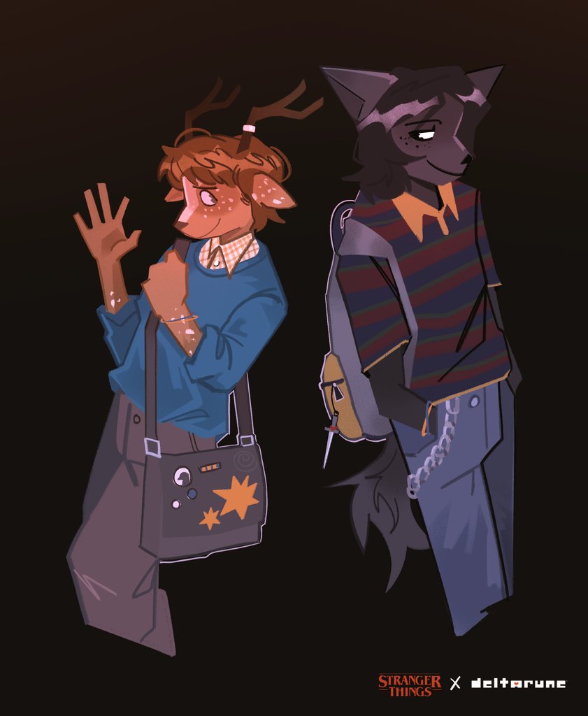 LilWampire's tweet image. Deltarune AU - Will and Mike first look #byler #StrangersThings