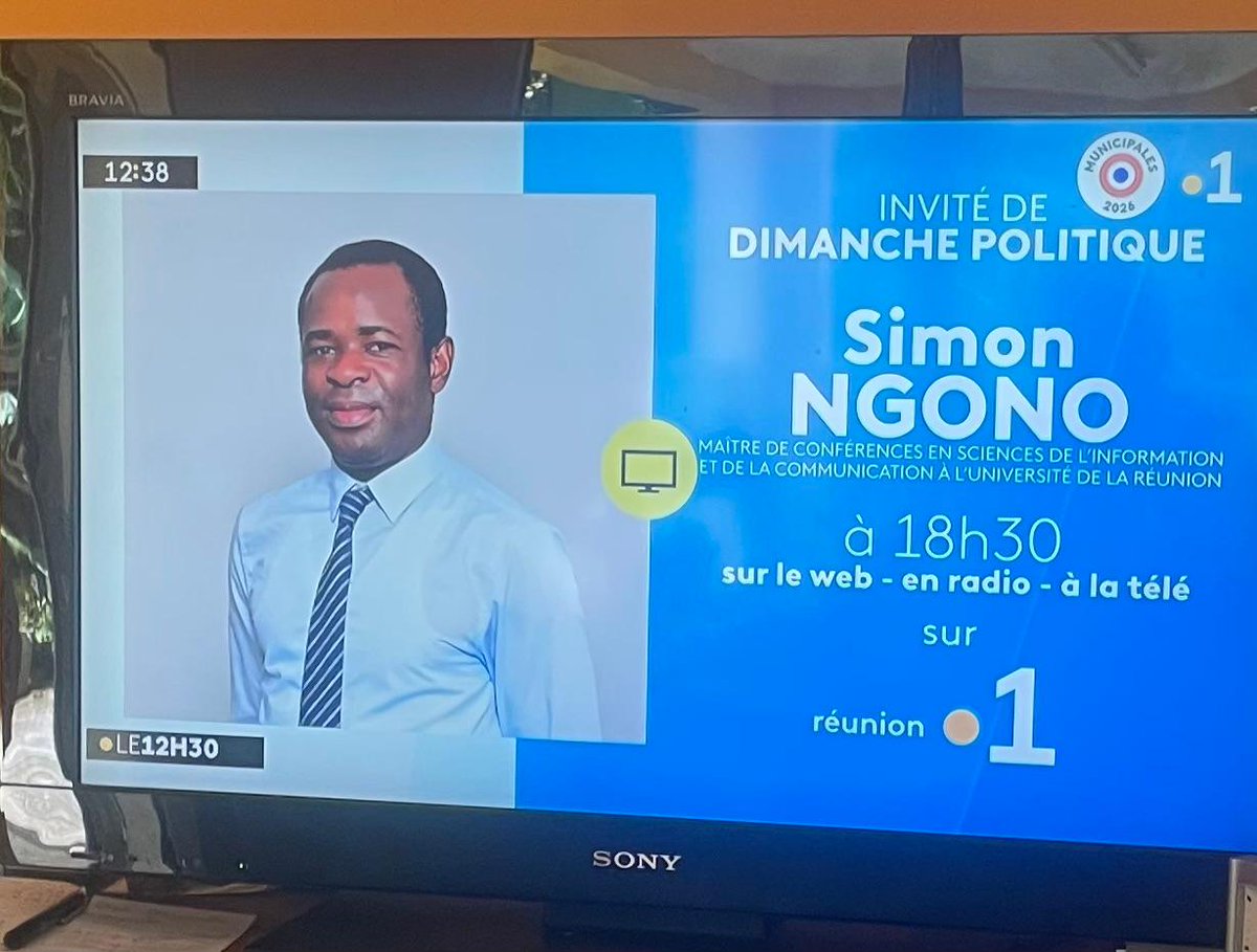 À l’occasion des élections municipales 2026 en France, j’ai l’honneur d’être l’invité de l’émission Dimanche politique, diffusée en direct ce 8/2/2026 sur Réunion la 1re. J’apporterai un éclairage sur les enjeux de communication politique et de démocratie locale. #LCF, #LaReunion
