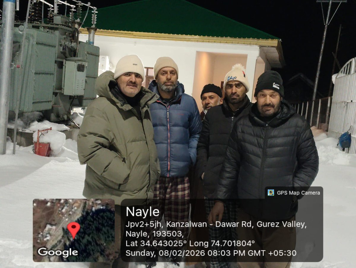 dicbandipora's tweet photo. Despite extreme winter conditions &amp; heavy snowfall in #Gurez Valley,the PDD/KPDCL BANDIPORA worked round the clock to restore power supply. After line patrolling &amp; fault rectification,Receiving Station #Dawar &amp; #Kanzalwan were restored after 18 days, providing relief to residents https://t.co/FYLAhVEaRZ