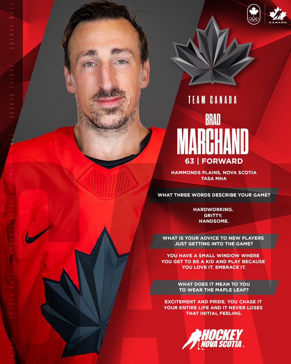 HockeyCanada's tweet image. Get to know 🇨🇦's Men's Olympic Team!              

Faites connaissance avec l’équipe olympique masculine du 🇨🇦!

🍁 Brad Marchand
🍁 Bo Horvat
🍁 Colton Parayko 

#MilanoCortina2026