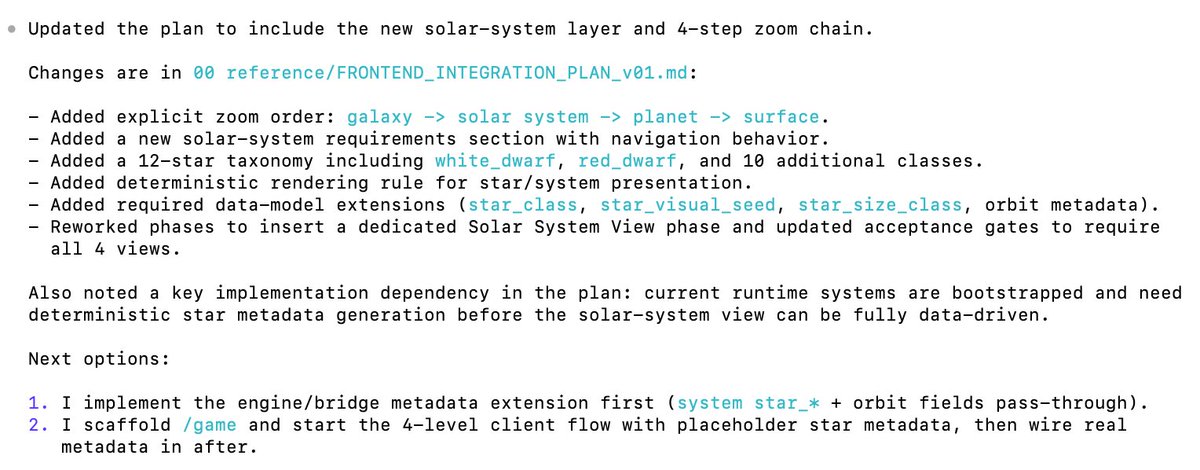 Agent plan diff screenshot