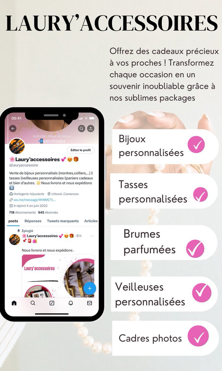 lauryaccessoire's tweet photo. Venez en dm 🙏🏽

📍Douala https://t.co/CO7wHP0DD8