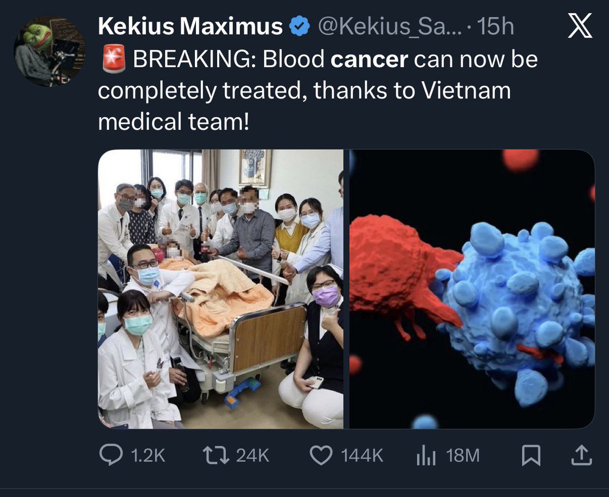 Jeremybtc's tweet photo. So you’re telling me within one week everyone suddenly found cures for every type of cancer? https://t.co/U4XoEoDvP3