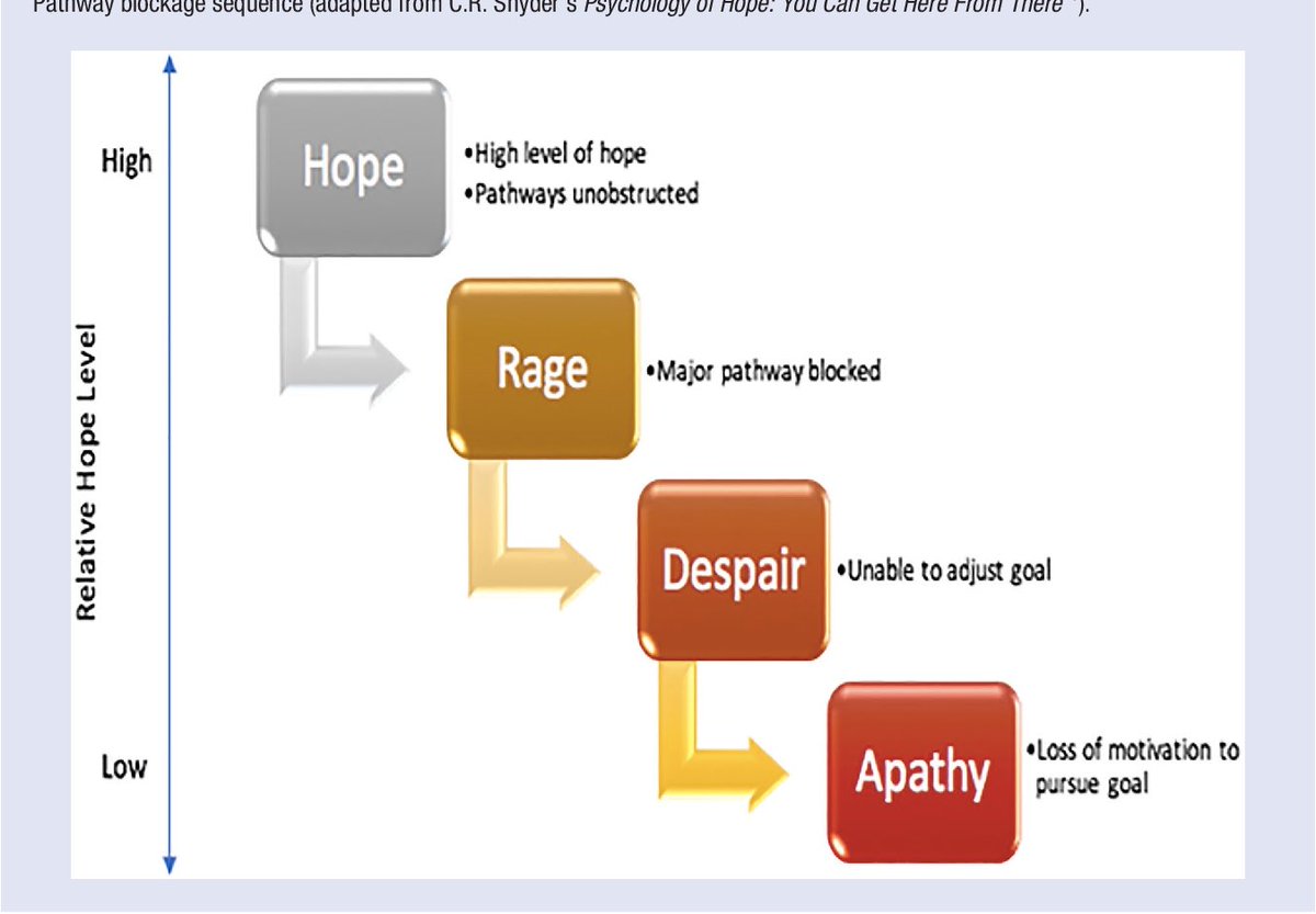 sxicex's tweet image. ในทางจิตวิทยา ความหวังทำหน้าที่เป็น Buffer ต่อความเครียดและอาการซึมเศร้า

Resilience ช่วยให้ฟื้นตัวจากความล้มเหลว เพราะมองว่าอุปสรรคแก้ได้

Well-being คนมี Hope มักมีสุขภาพกาย+ใจที่ดีเพราะมี Sense of Control

Performance: ในการทำงาน/การเรียน ช่วยให้เรา Focus และไม่ล้มเลิกกลางคัน