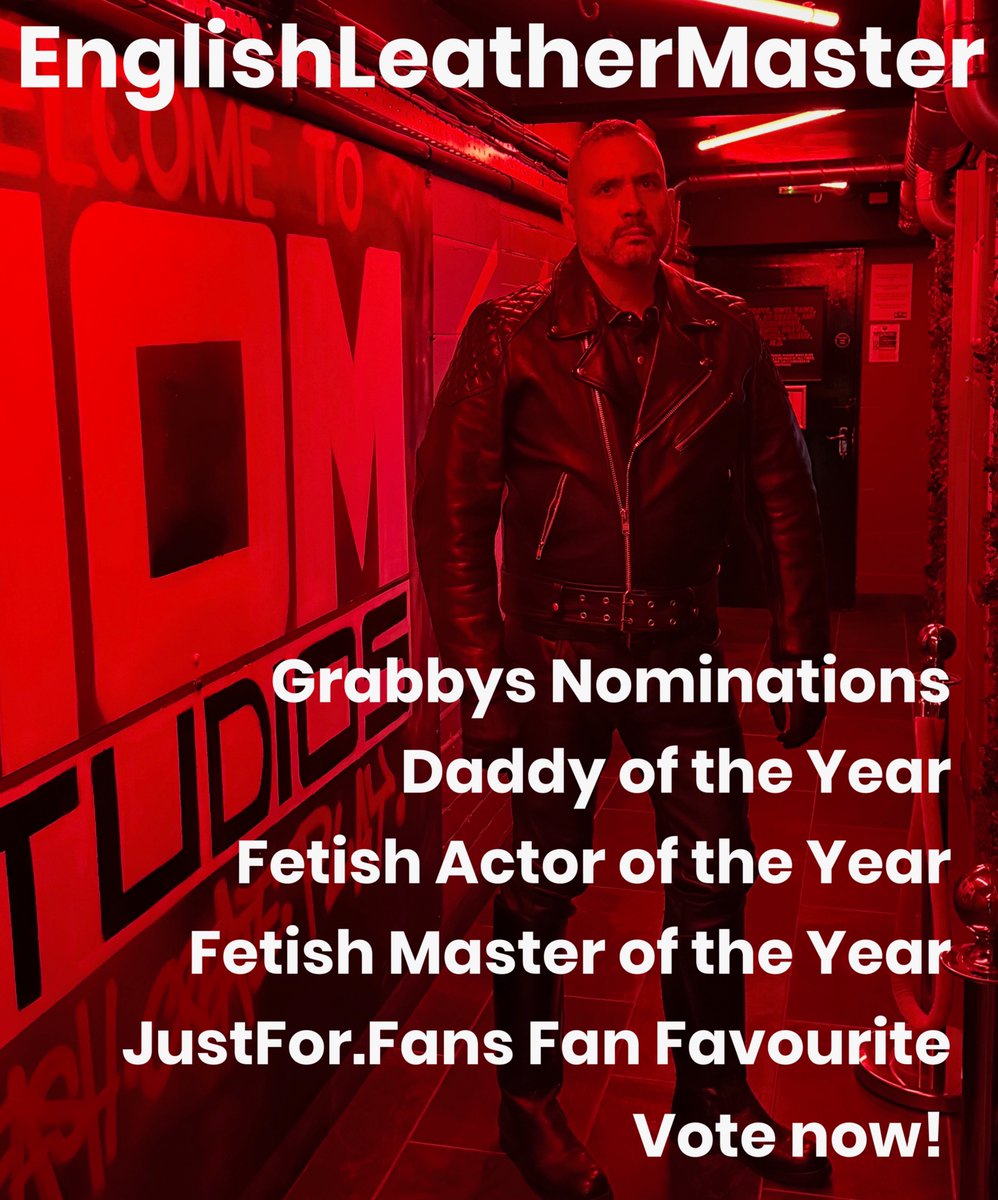 EnglishLeatherM's tweet photo. I've been nominated.... Win a custom video!

I've been (slightly surreally) nominated for four Grabby's awards. Listen, I'm not stupid, the likelihood of me winning Fetish Daddy over some 25 year old with a tiny bit of fluff on his six pack is low. But still, it's good to know that someone thinks that there's life outside muscles and youth. 

Help me remind the industry that people want more than just identikit twinks. Please vote for me here: https://t.co/cEUwjx28Ca 

Win a custom video

Reply showing a screenshot of your votes (like the one I've attached). For each vote I will enter you into a draw to win a custom video. 

4 votes = 4 entries... and I'll pick out a winner for every 100 votes in total. If my maths works out, that means you'll have a 1 in 25 chance of winning a custom video of your choice. And if I get more than 100 votes then I'll re-do the draw including all votes so you'll have extra chances if you get your votes in early!

So vote today!