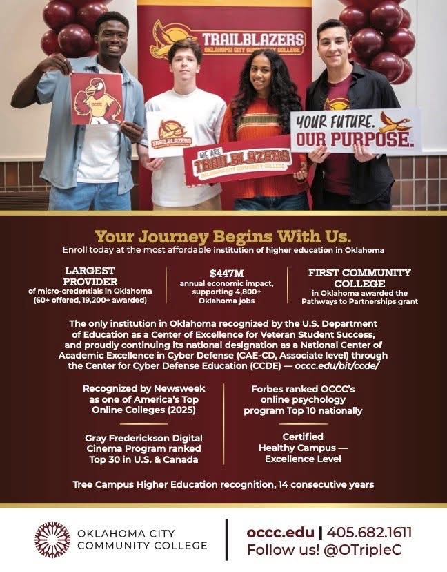 OCCC is where your goals start feeling real. You make a plan, gain real skills &amp; move toward a career you are excited about. With affordable tuition, hands on programs, &amp; people who actually support you along the way, U can build a future at occc.edu! Enroll today!