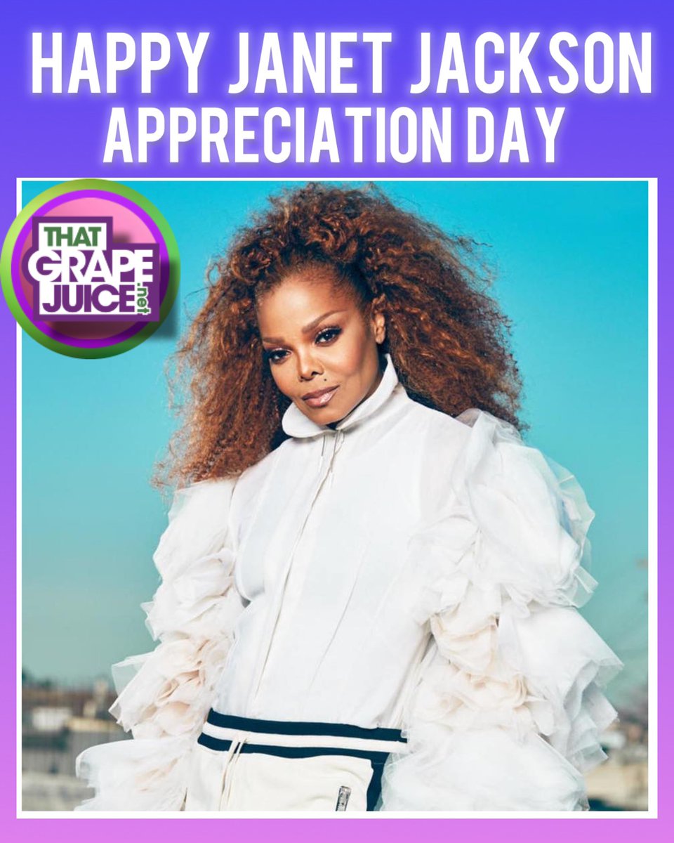 thatgrapejuice's tweet photo. Happy @JanetJackson Appreciation Day! 

Saluting the legendary Pop Queen, who continues to leave an indelible mark on music and culture.

Her music and impact are etched in history and will continue to reverberate forever and always! 👑💜

#JanetJacksonAppreciationDay https://t.co/rYf3u7kRip