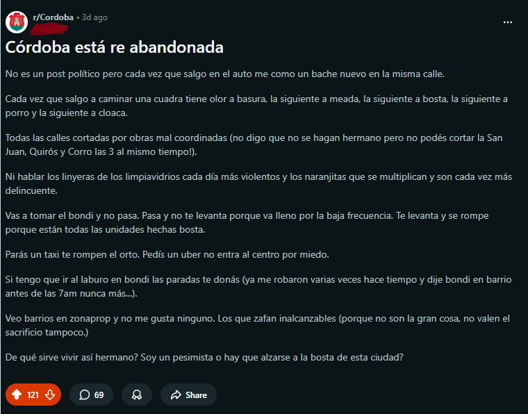 reedit cordoba anda diciendo ...