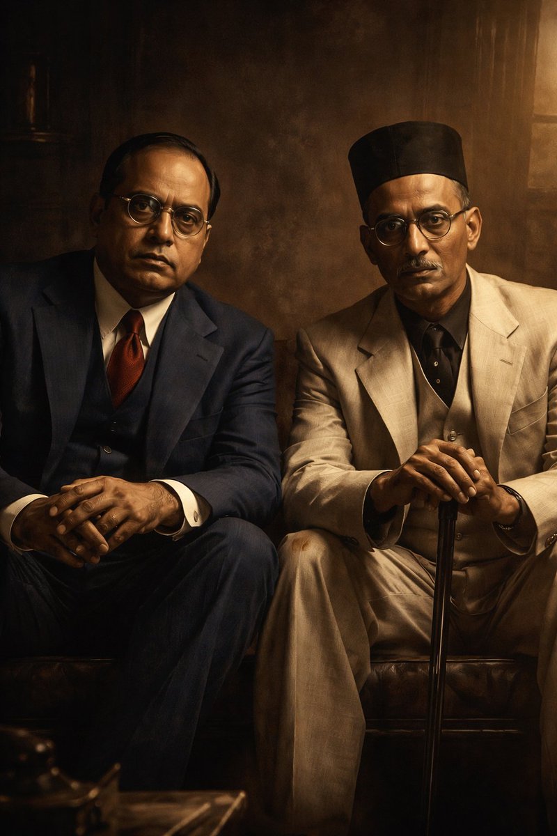 RowdySunny's tweet photo. One rewrote the system, One wanted to burn it down.
Both refused to bow 🙂‍↕️
This nation has one option left:
Unite these great souls into a single force, or stay divided forever.
#Ambedkar
#savarkar https://t.co/0BtbD2wbac