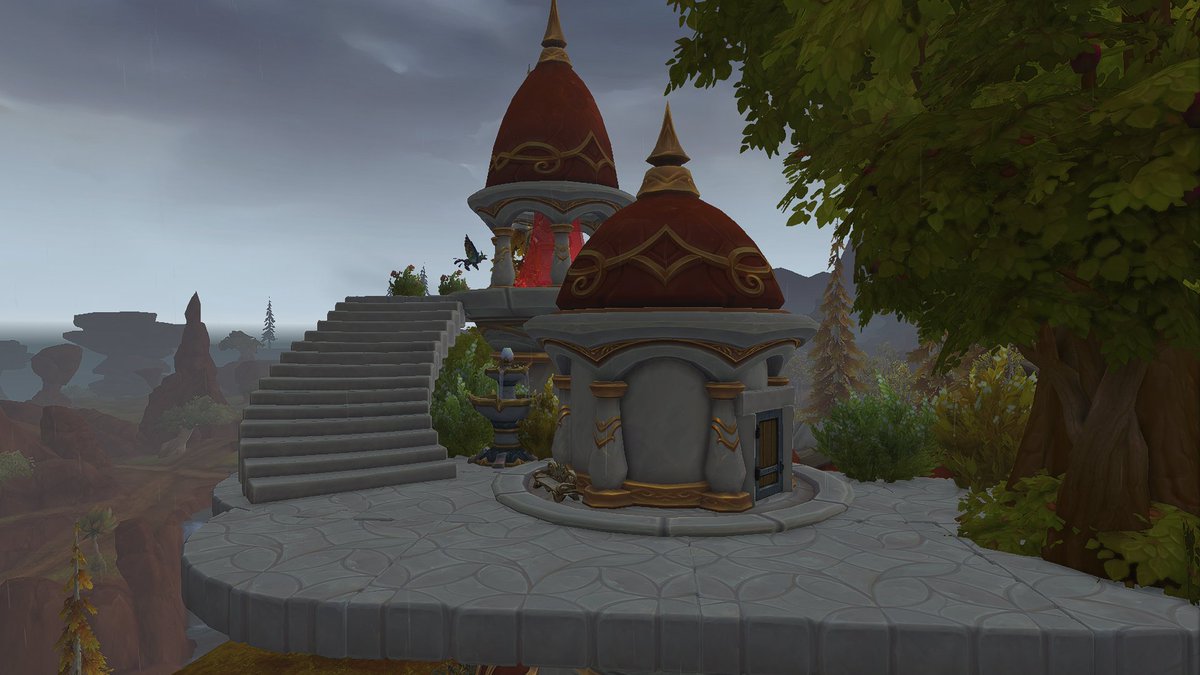 CalyWitsune's tweet photo. Couple more outside shots! #wowhousing #warcrafthousing #Midnight https://t.co/IrToInZa5L