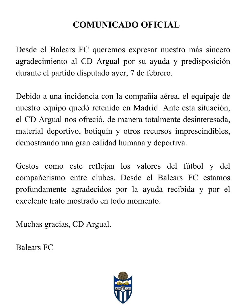 Balears FC tweet media
