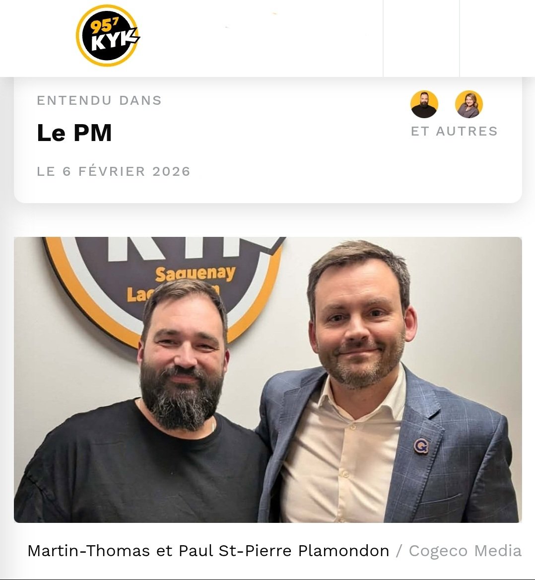 🎙 95.7 KIK FM

🎧 Écoutez <a href="/PaulPlamondon/">Paul St-Pierre Plamondon</a>, chef du ⚜️ #PartiQuébécois, et <a href="/mklaflammepq/">Marie-Karlynn Laflamme</a> , candidate dans #Chicoutimi

➡️ 957kyk.com/audio/755048/v…

6-2-26 #chicoutimi #saguenaylacstjean #saguenay #LacSaintJean #Québec #économie #économielocale #régions #hydroélectricité #PaysQc
