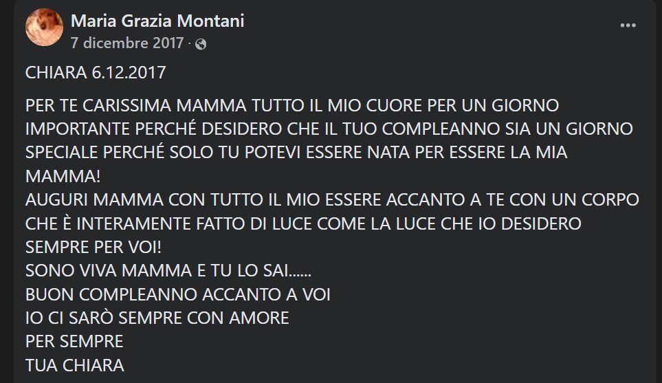 VivereInAutunno's tweet image. (1/3)

Recap medium, poi denunciata da Stasi e condannata, a cui si affidava la signora Preda.
Alcuni vecchi messaggi.
Prendeva il lavoro un po' troppo sul serio, diciamo.

#garlasco #archiviogarlasco #medium