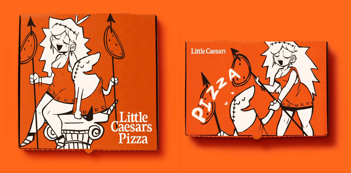 DangitDanger's tweet image. WANTED TO SEE HOW MY ART WOULD LOOK ON A LITTLE CAESAR BOX 🍕🍕🍕@littlecaesars