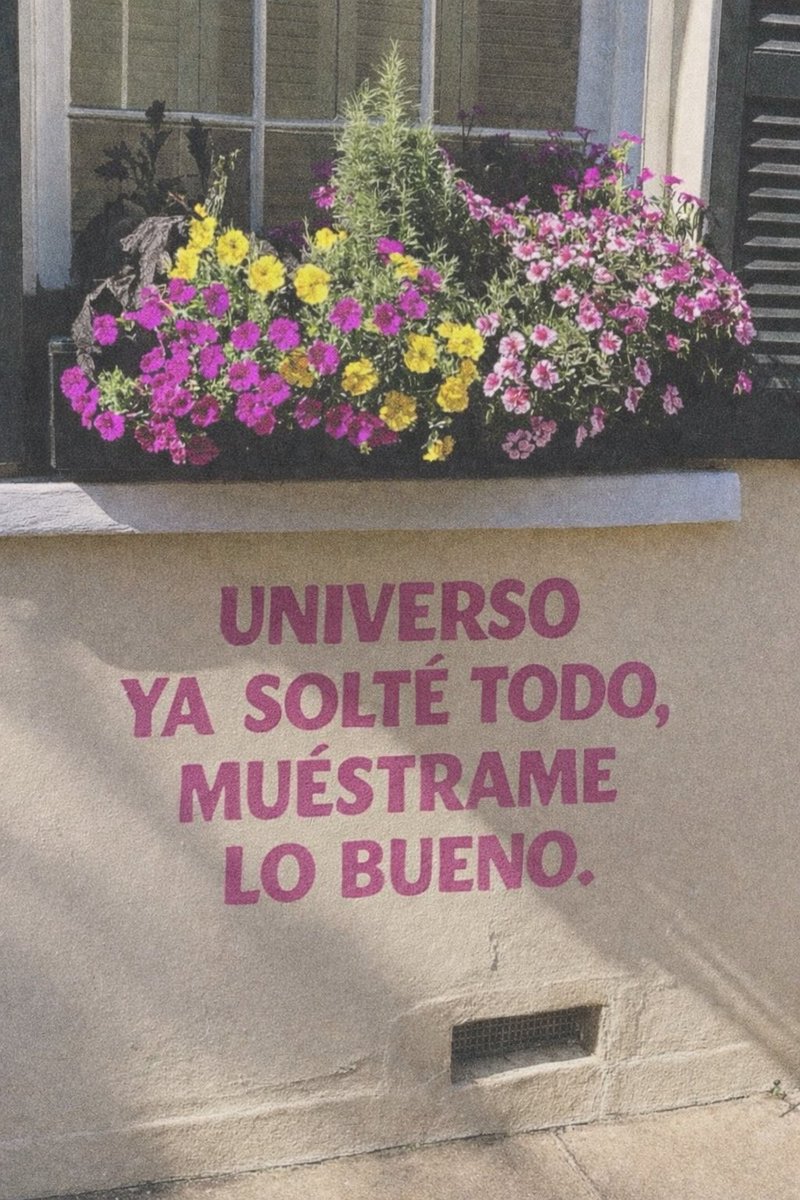 Universo ya solté todo, muéstrame todo lo bueno de lo que me he estado perdiendo