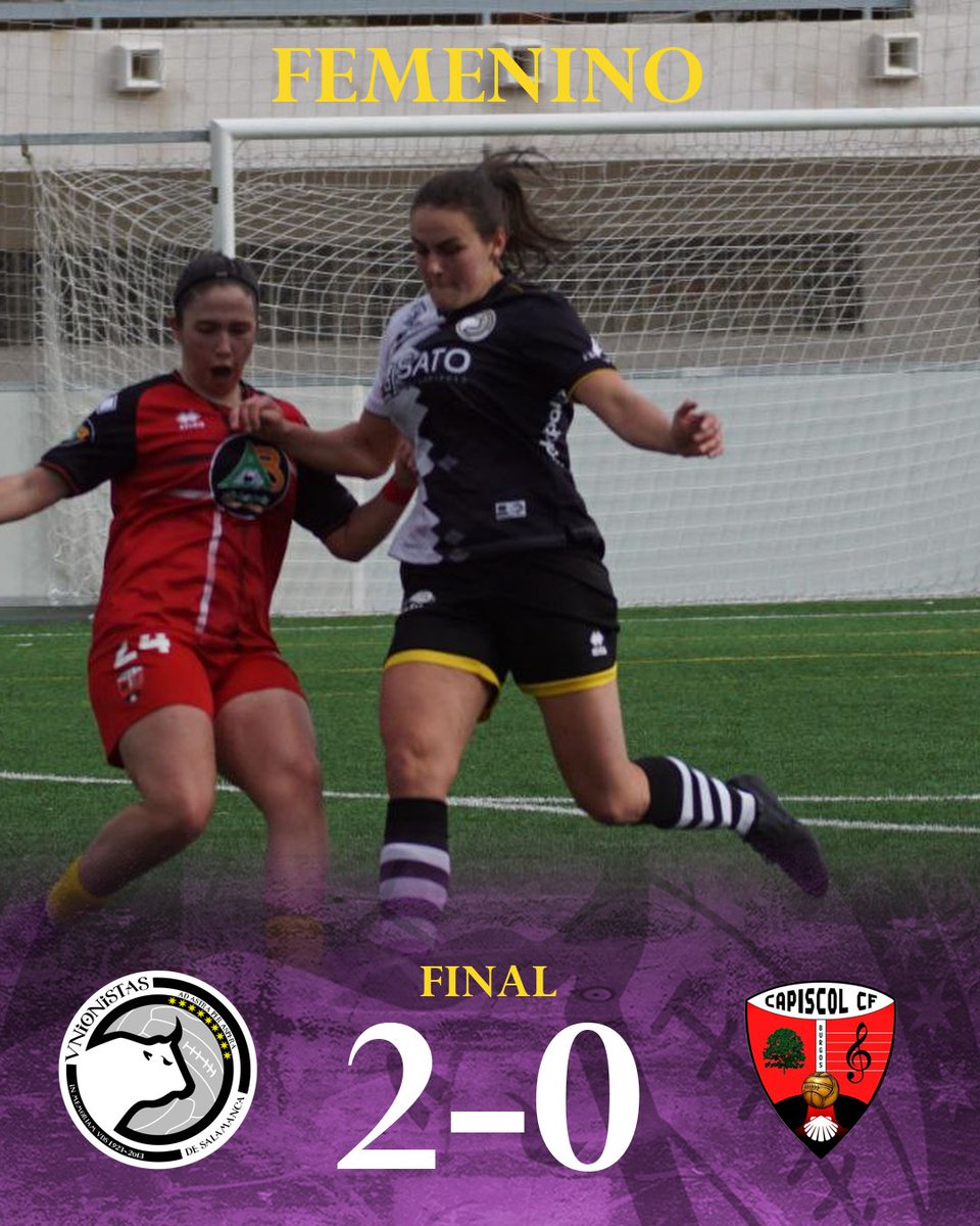 🏁 Final: 

Nueva victoria de Unionistas Femenino, en un encuentro muy competido.

2️⃣/ <a href="/UnionistasFem/">Unionistas de Salamanca Femenino</a>
0️⃣/ <a href="/capiscolfem/">capiscol.femenino</a> B

#Irreductibles⚔️⚪⚫🟣