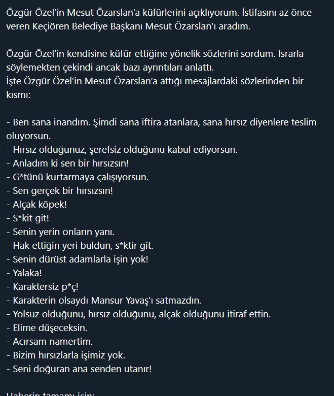 özgür özel neler söylemiş oha ahahahahaha