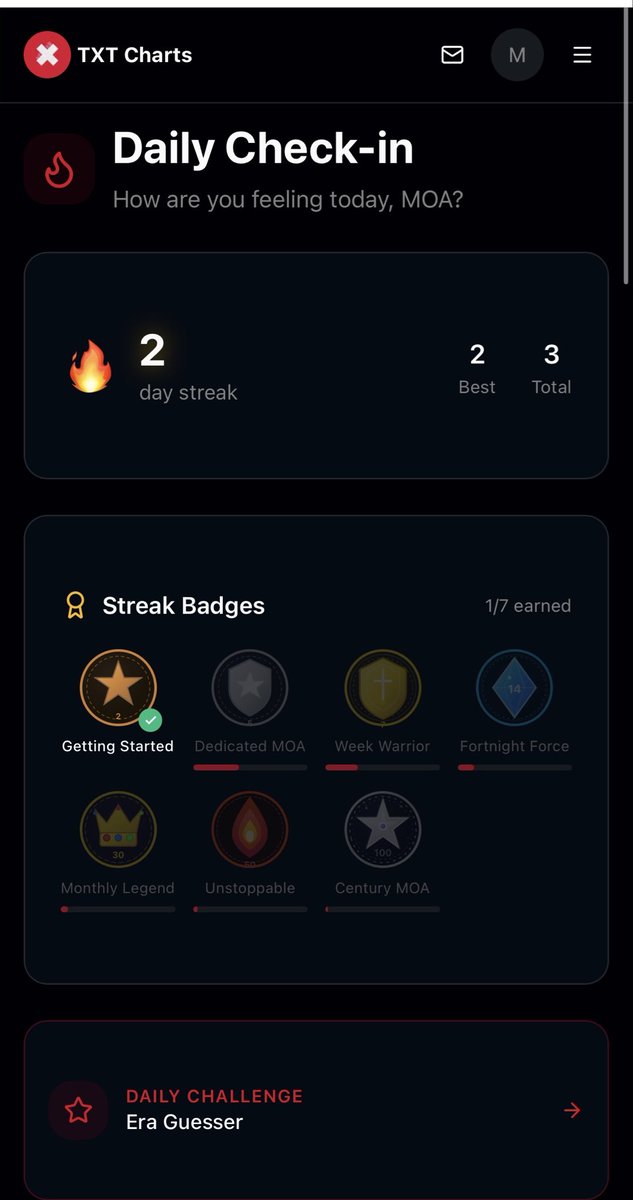 MOA we have released a new update of our website to include more charts and other fun features 🤩. We hope you enjoy it   !

txtcharts.com