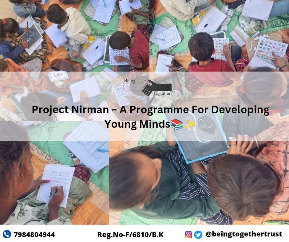 being_together3's tweet photo. Project Nirman ~ A Programme For Developing Young Minds📚💫

#beingtogether #EducationForAll https://t.co/c3hKpm51kV
