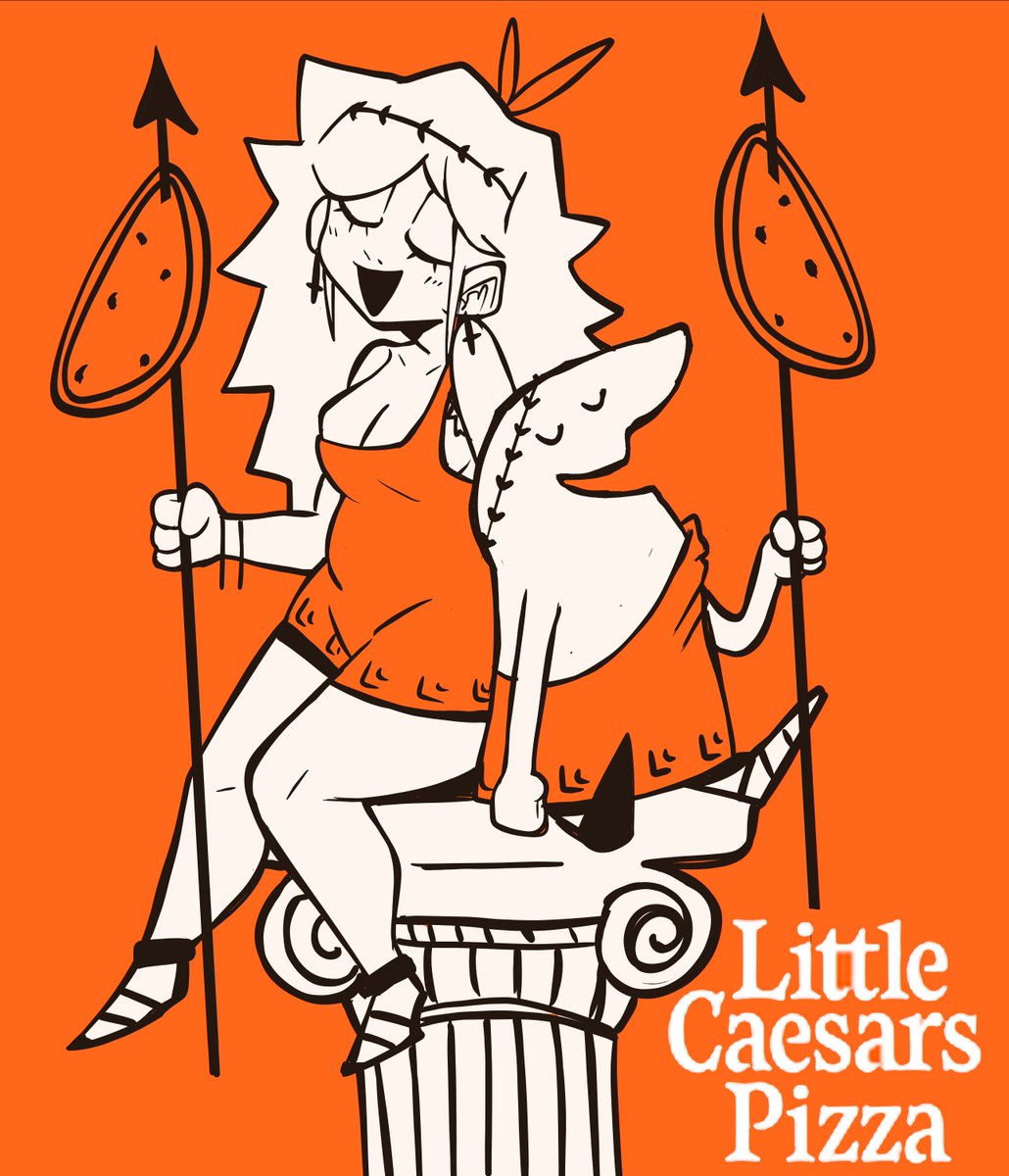 DangitDanger's tweet image. WANTED TO SEE HOW MY ART WOULD LOOK ON A LITTLE CAESAR BOX 🍕🍕🍕@littlecaesars