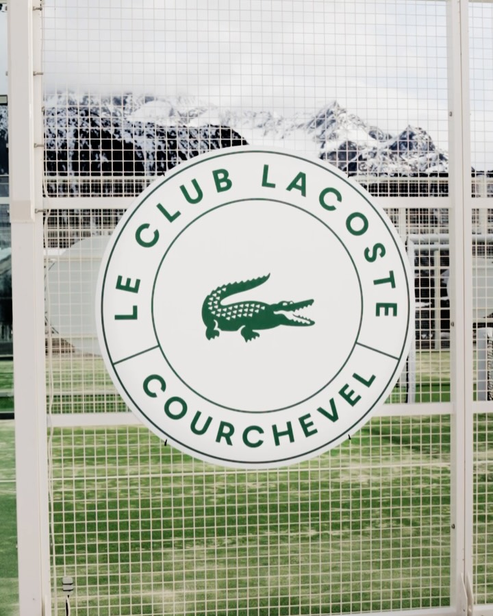 Lacoste padel courts located at the French Alps resort of Courchevel*