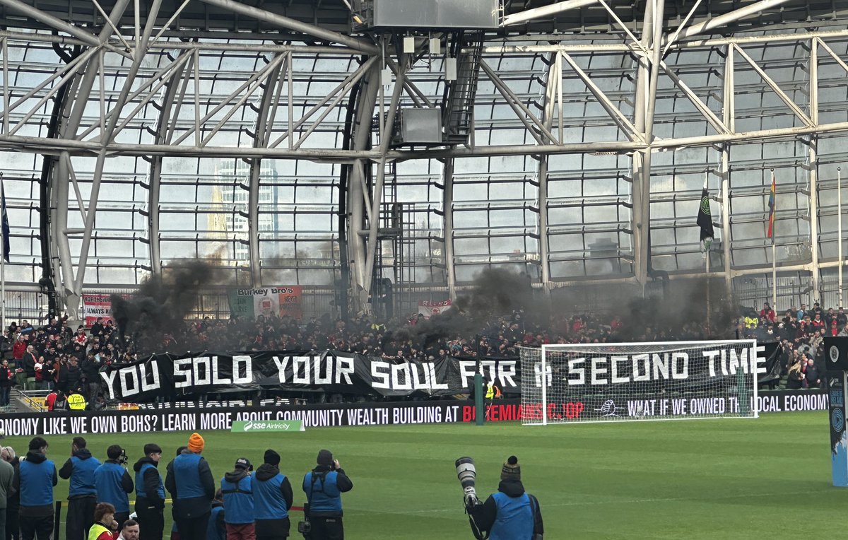 EFCGroundhopper's tweet photo. Bohemian FC 0 v0 St Patrick’s Athletic. Aviva Stadium, Dublin. SSE Airtricity League of Ireland Premier Division. Sunday 8th February 2026. @stpatricksath @bfcdublin #leagueofireland  #eire #Dublin #groundhopping #groundhopper #stadium #floodlightporn #football #stadia https://t.co/QWDzKmwzWl