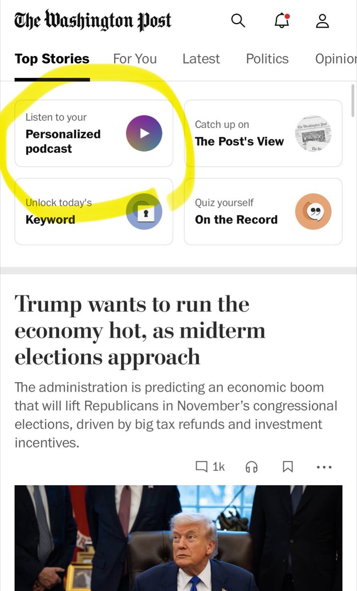 kainazamaria's tweet image. Let’s not forget that the journalists inside the Washington Post were working tirelessly to bring your accurate information only to have it mangled by its very own product team. 

The product is still prominently feature on the app. editorandpublisher.com/stories/washin…