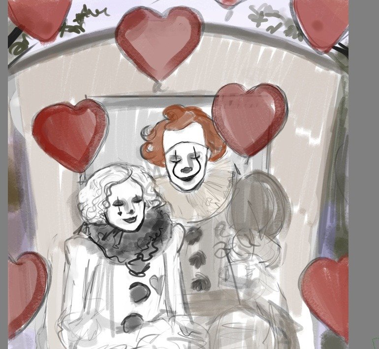 Little Valentine's Day themed wip ❣ #pennywise #ItWelcomeToDerry #wip