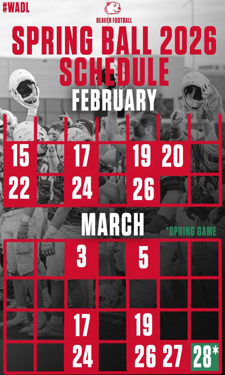 Beaver Spring ball
One week from today
#WADL #EMAB 🦫🏈