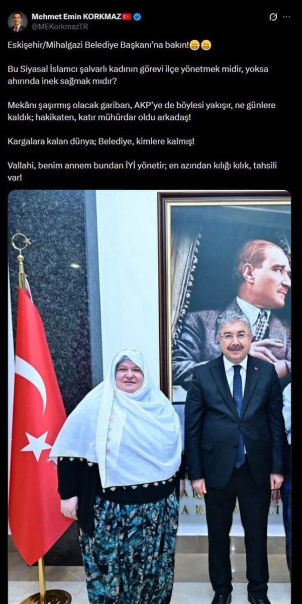 Anadolu'dur!
Kadındır!
Yaşadığın coğrafyaya adını vermiştir!
Üstelik 3 dönem seçilecek kadar da ortaya başarı koymuştur!
Zeynep hanım giyimiyle çoğumuzun ortaya koyamadığı özgüveni ve cesareti ile bu toprakların kültür elçisi olmuştur.

Nefret kokan bu dilin daima karşısındayız!